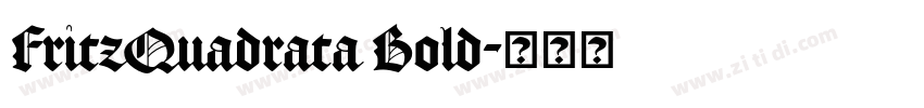 FritzQuadrata Bold字体转换